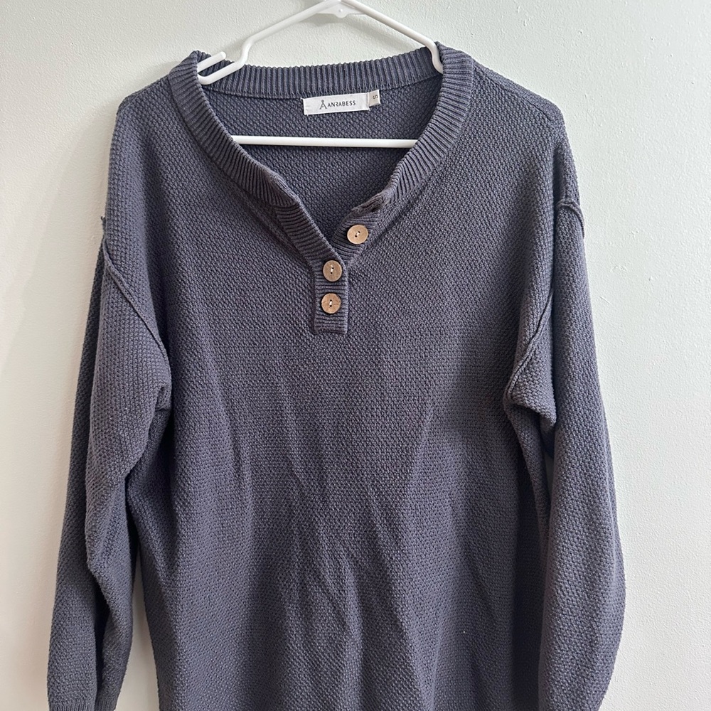 Blue knit sweater set
